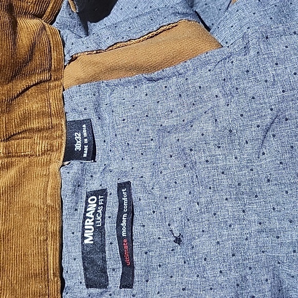Murano Men's Brown Corduroy Pants - Picture 2 of 4
